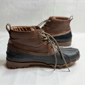 Sperry Men's Brewster Low Duck Boots Sz 10.5 Brown/Black STS22783 Waterproof
